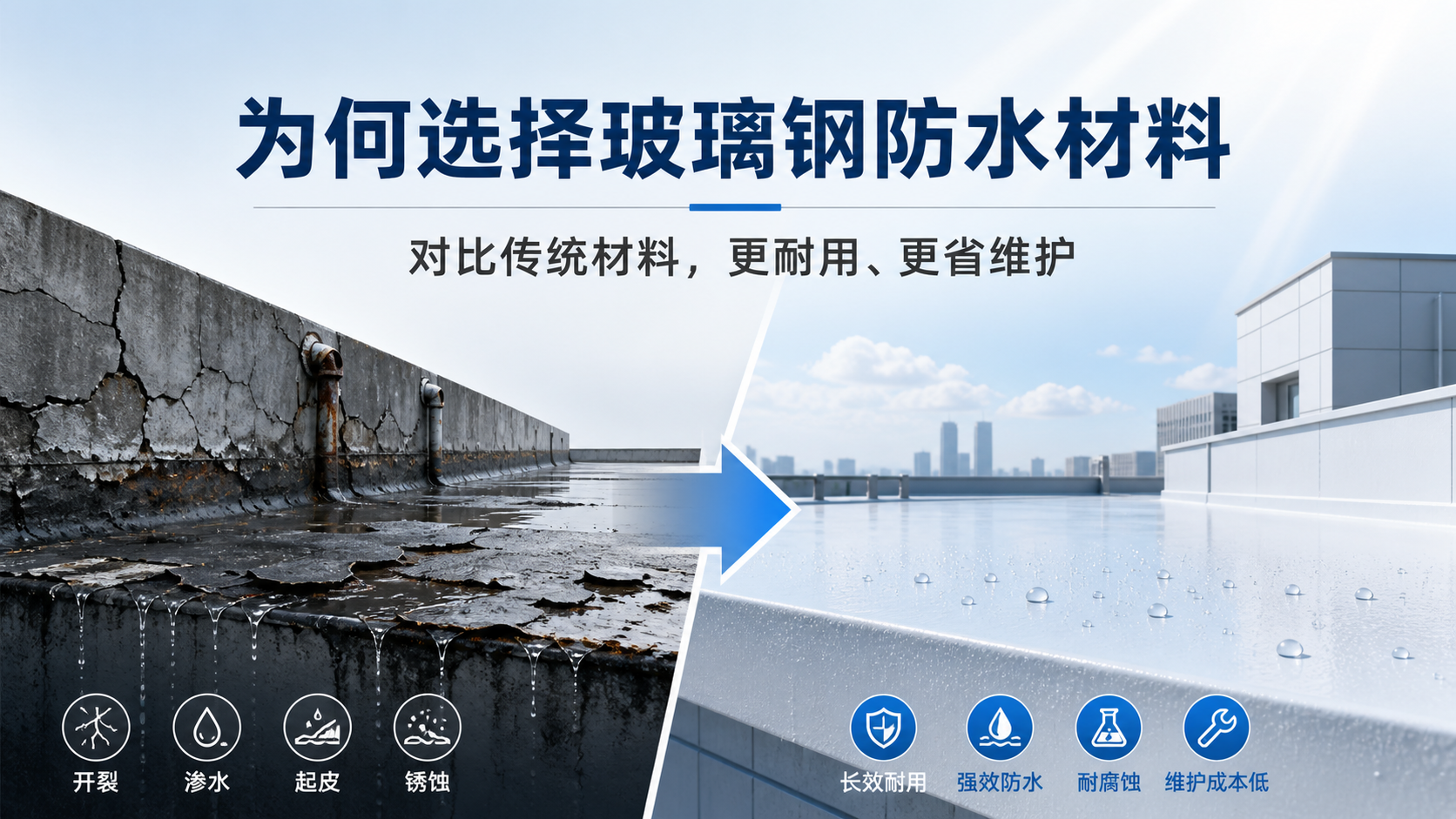 在珠海,为何选择玻璃钢防水材料而非传统材料